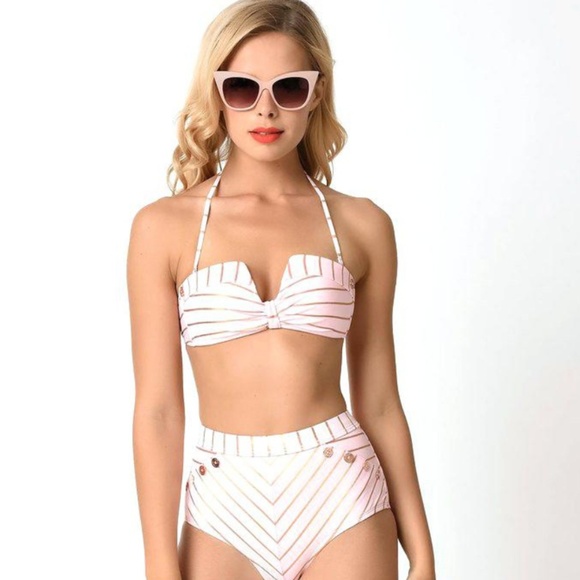 rose gold bathing suit